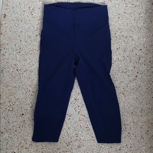 lululemon morning miles crops 17”, blue, size 4
